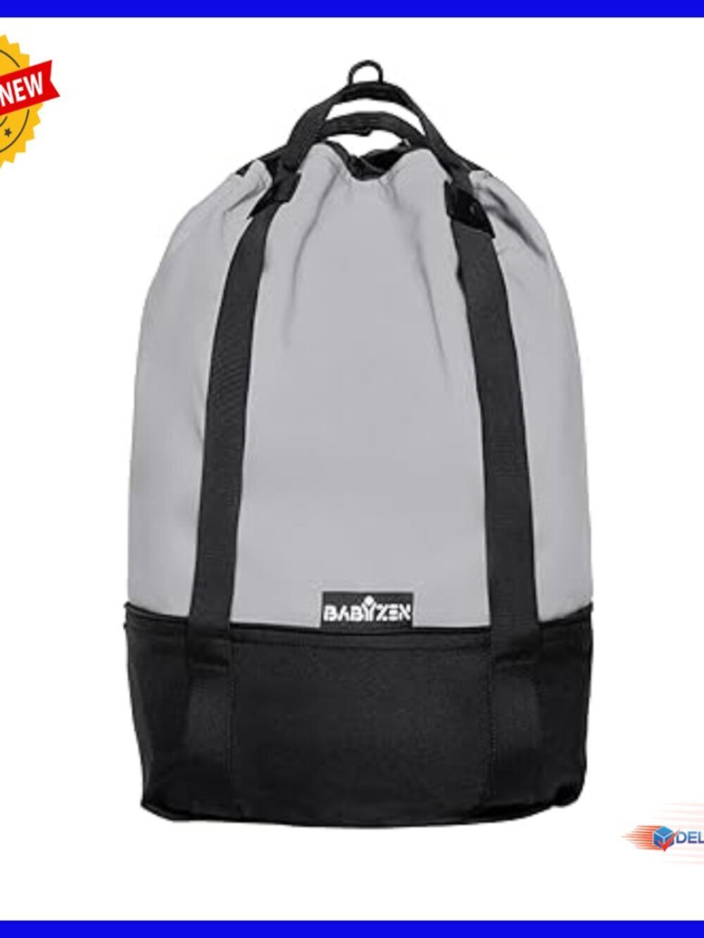 Stroller Storage Bag with Wheel Base & Hooks, Sturdy Polyester Organizer